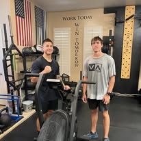 CFA member training on the assault bike